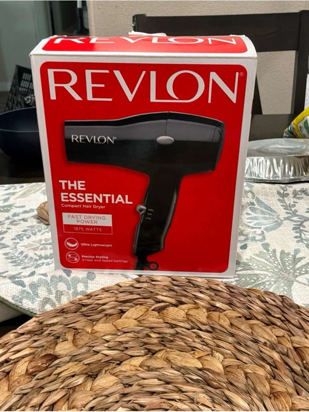 Revlon Black Compact Travel Hair Dryer - The Essential